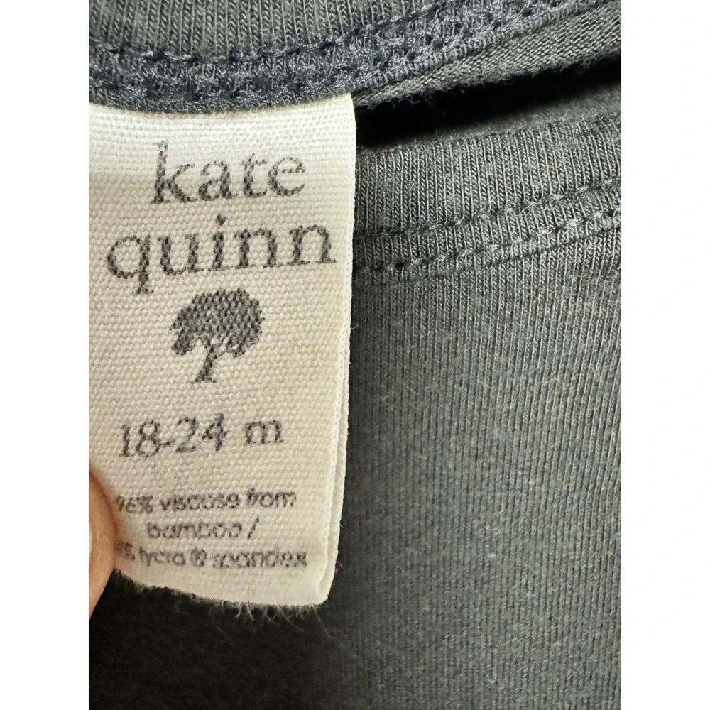 Kate‎ Quinn Long Sleeve Bodysuit 18-24 Months Dark Gray Bamboo Viscose Blend